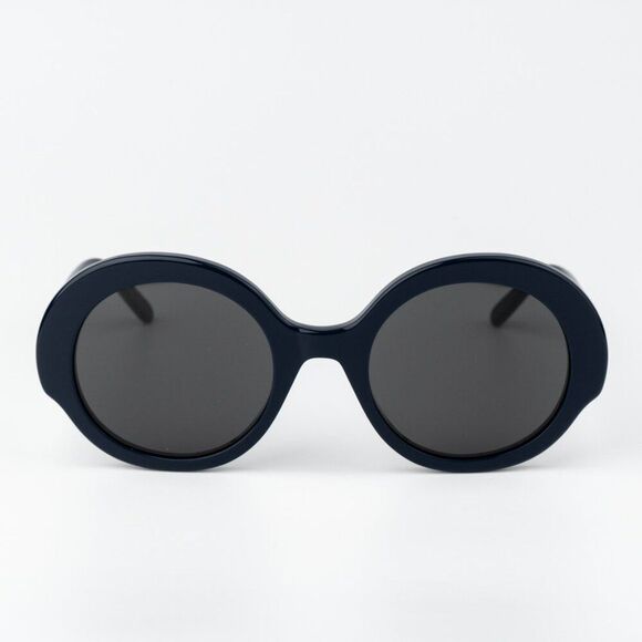 Loewe LW40135I SLIM 90A BRAND NEW Sunglasses Shiny Blue Smoke Round Women - Picture 3 of 8